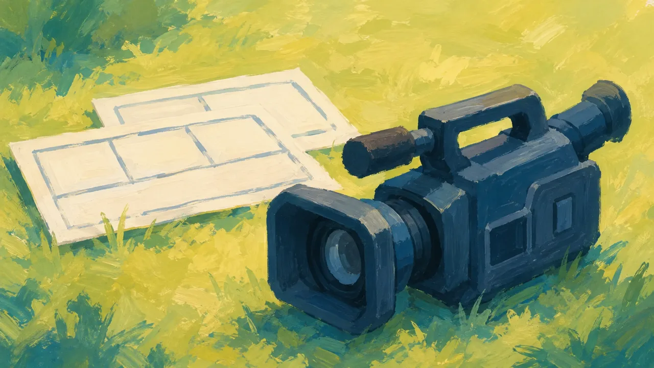 Painterly homepage-style scene representing the shared function of Revid and PassiveShorts — AI Faceless Video Generator for TikTok & YouTube.