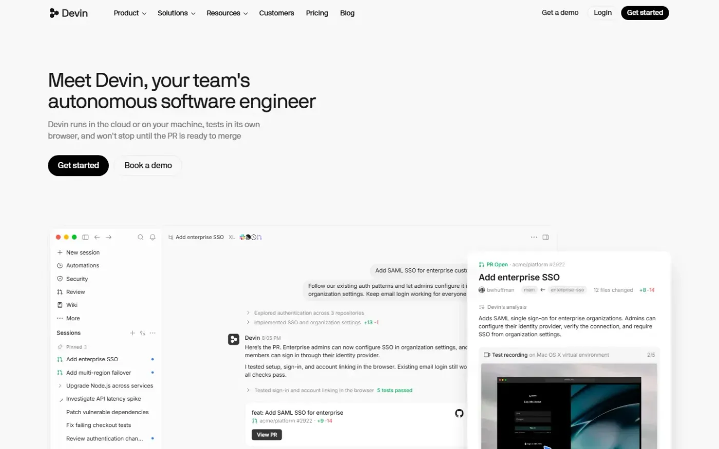 Devin — Home page