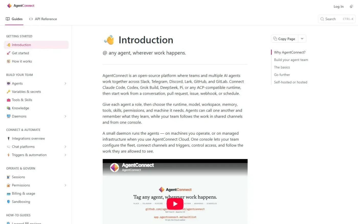 AgentConnect — Tag any agent, wherever work happens. — Home page