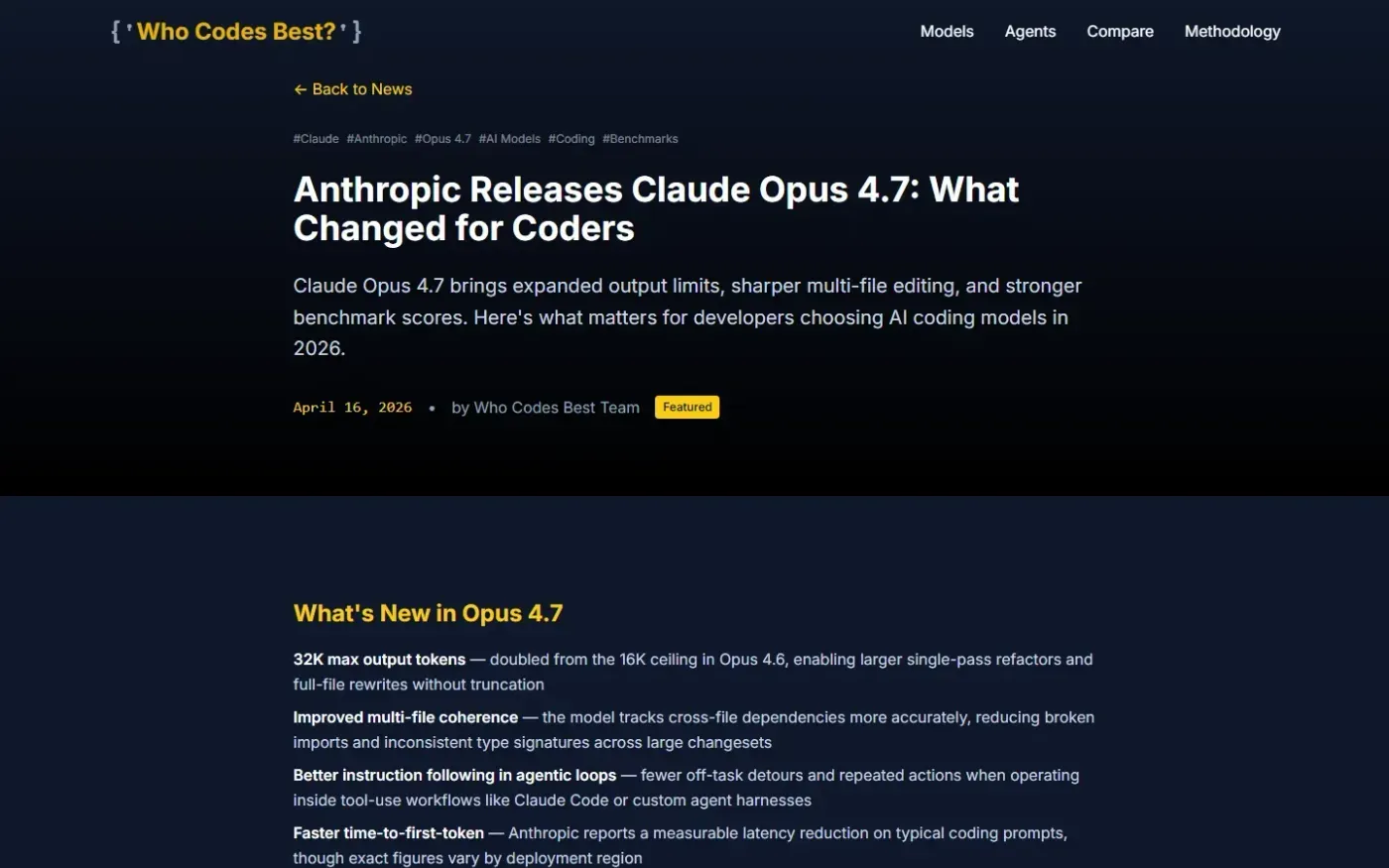 Whocodesbest — News page