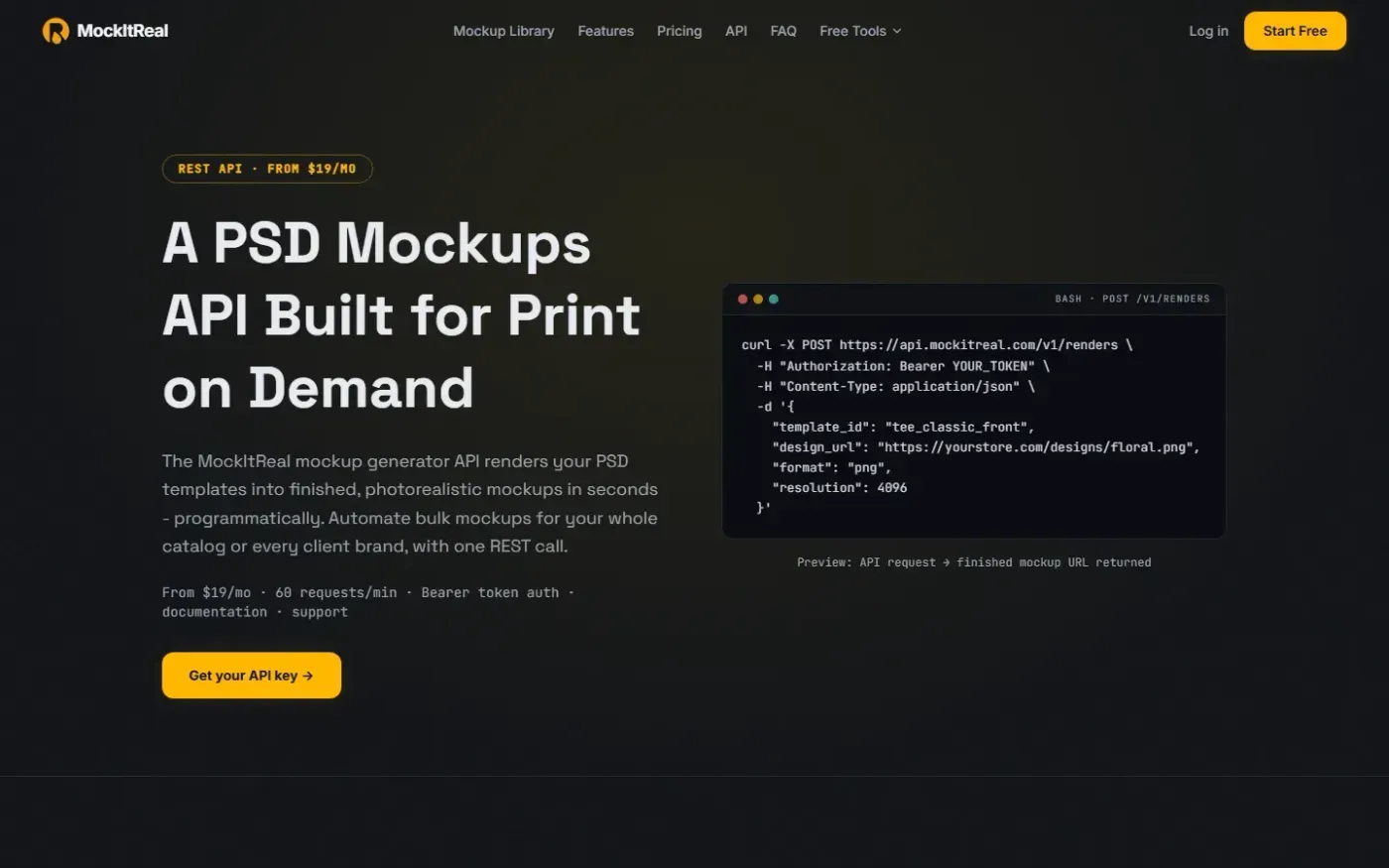 Mockitreal — Api page