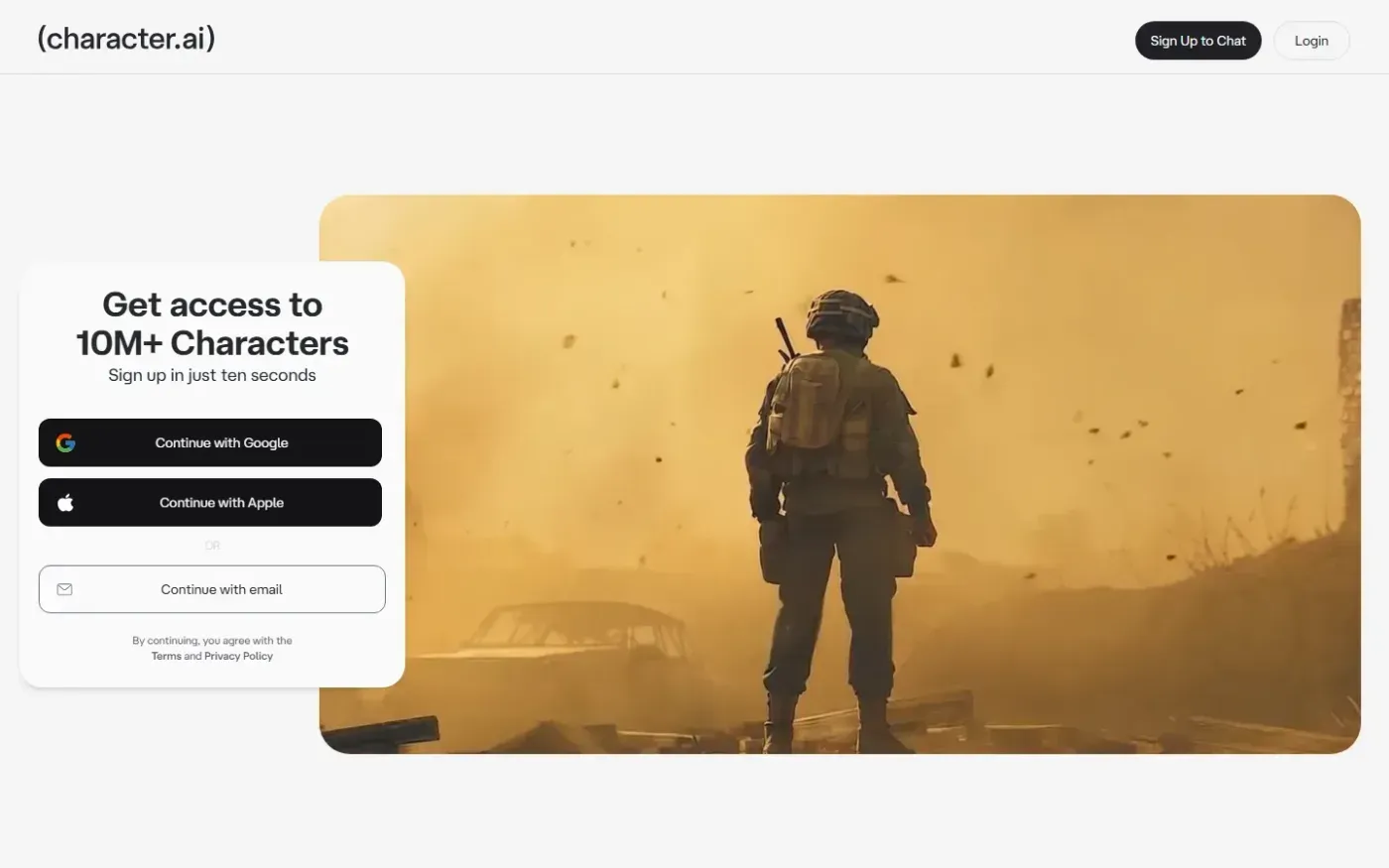 Character — Home page