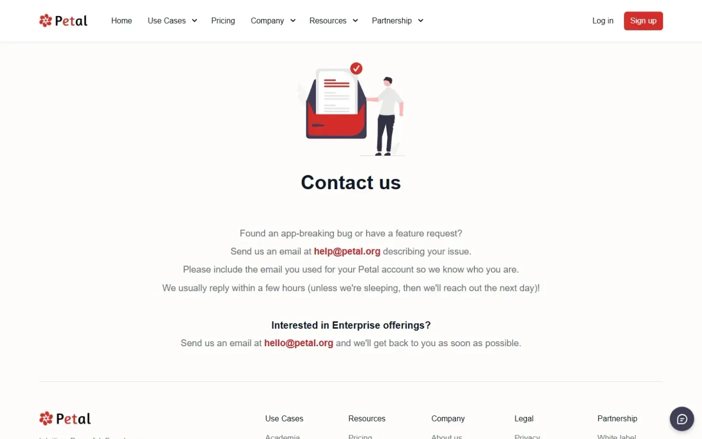 Petal — Forms page