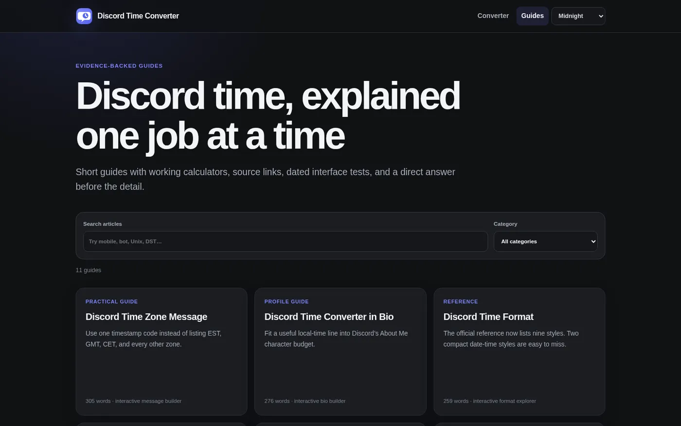 Discordtimeconverter — Blog page