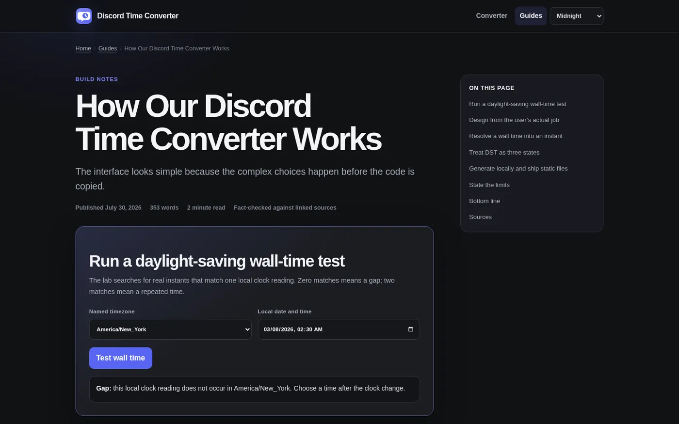 Discordtimeconverter — Blog page