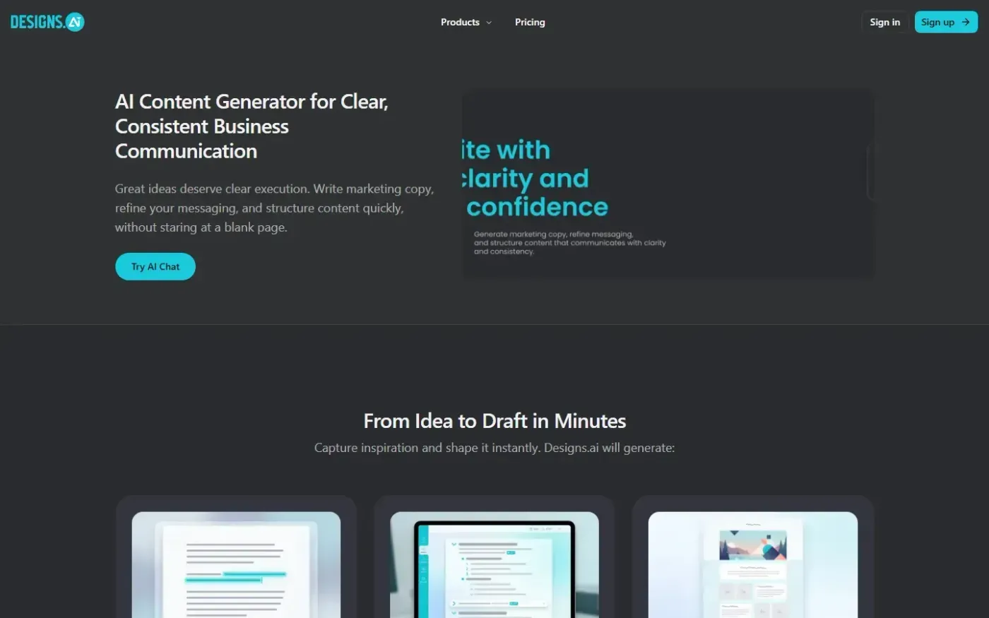 Designs — Tools page