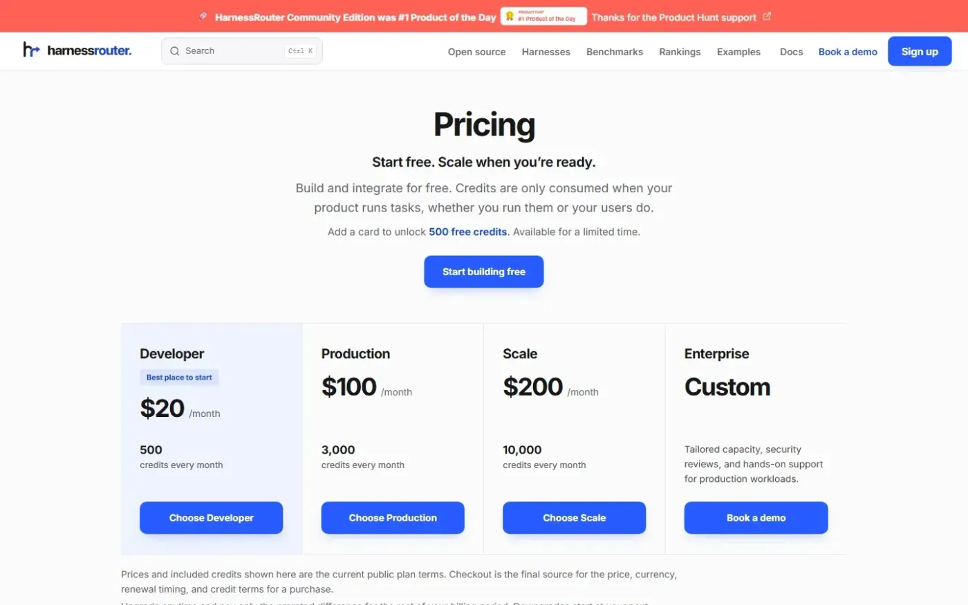 HarnessRouter Community Edition — Open-source unified interface for agent harnesses — Pricing page