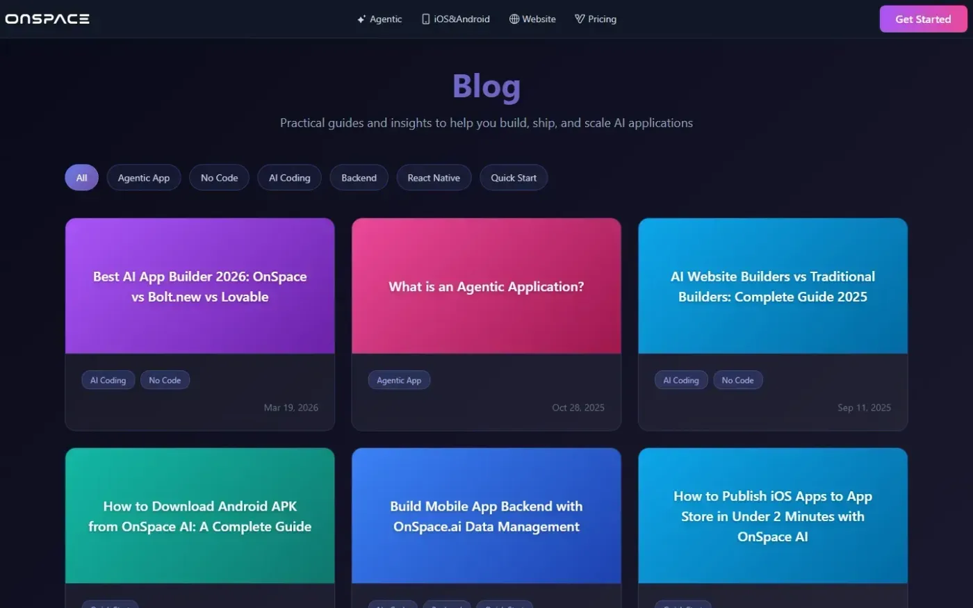 Onspace — Blog page