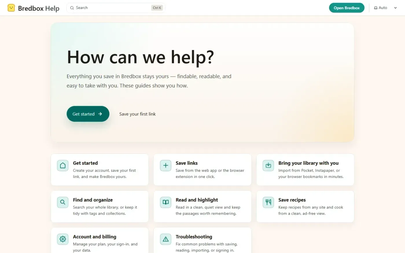 Bredbox — Home page