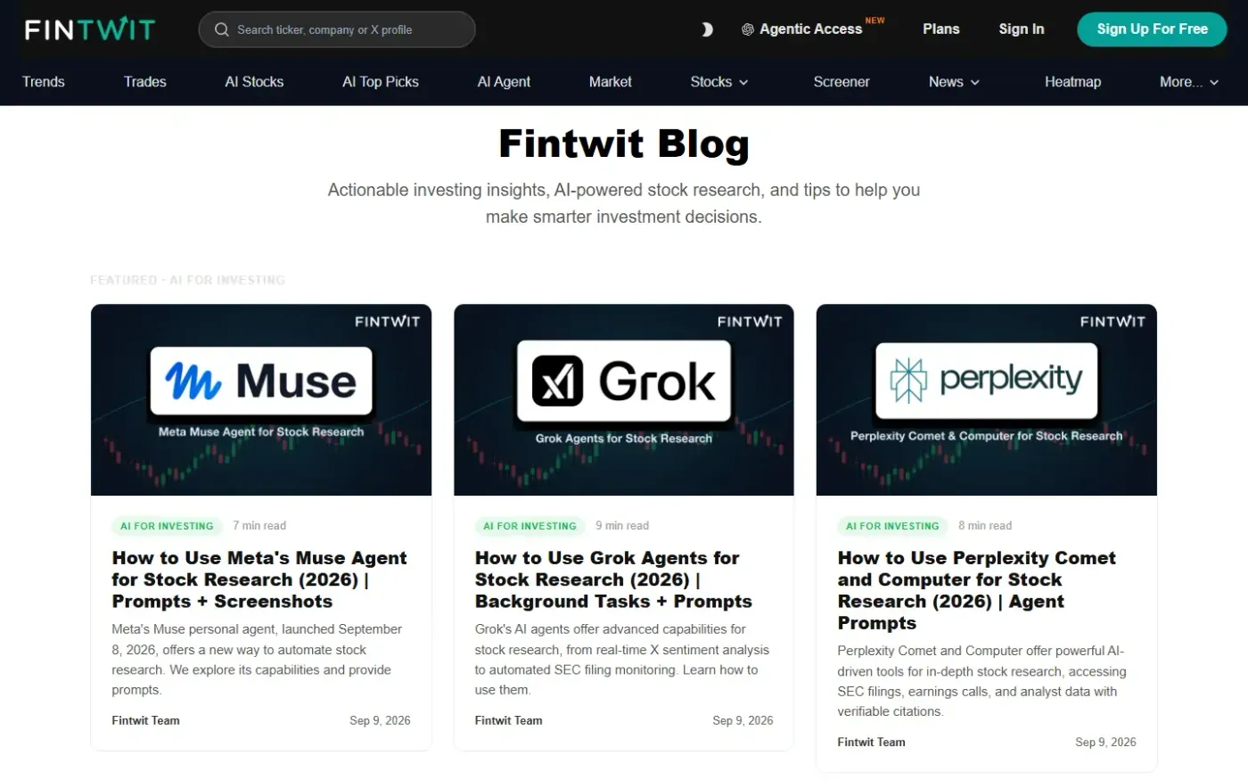 Fintwit — Blog page