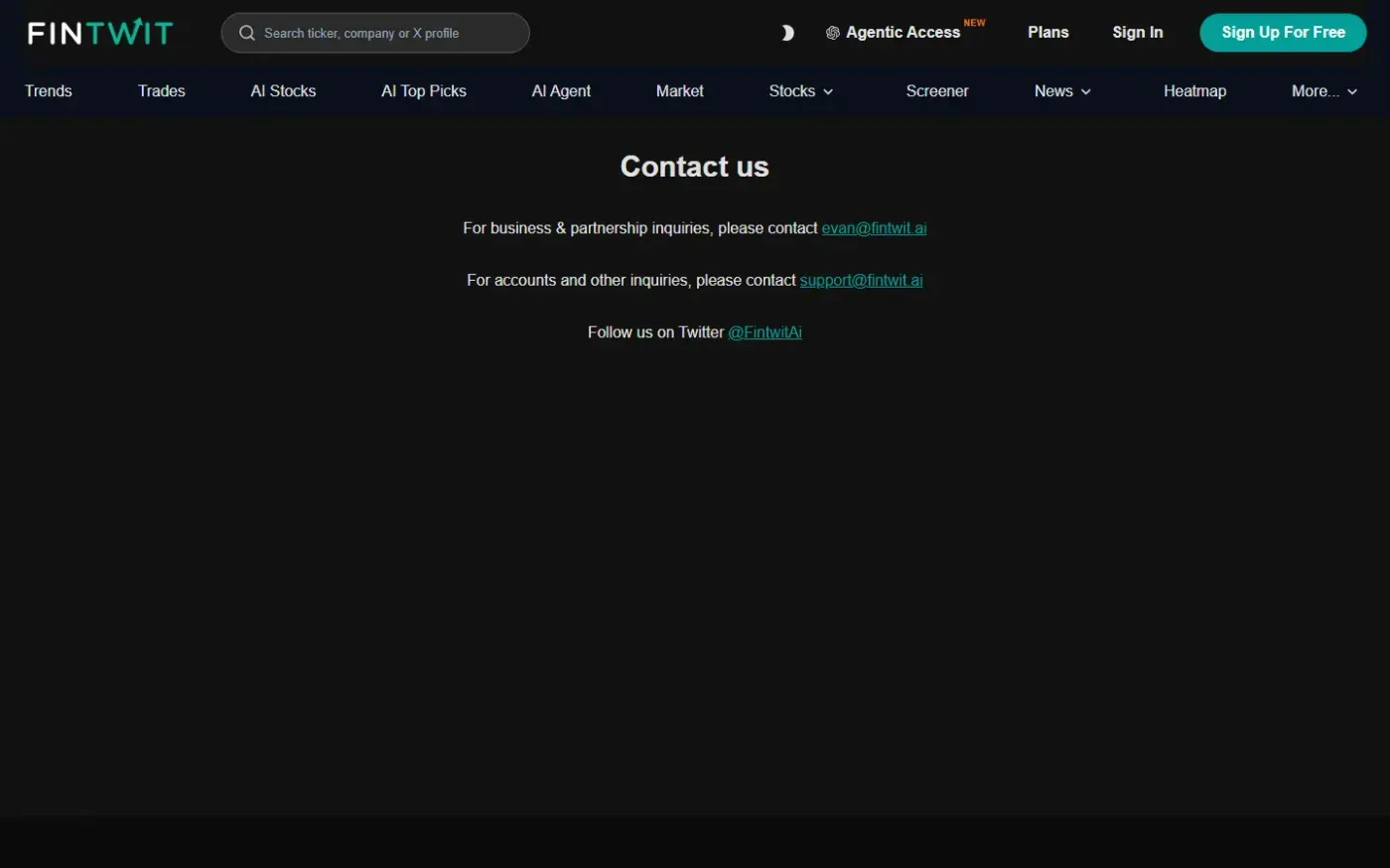 Fintwit — Contact page