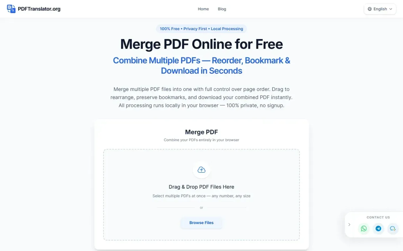 Pdftranslator — Tools page