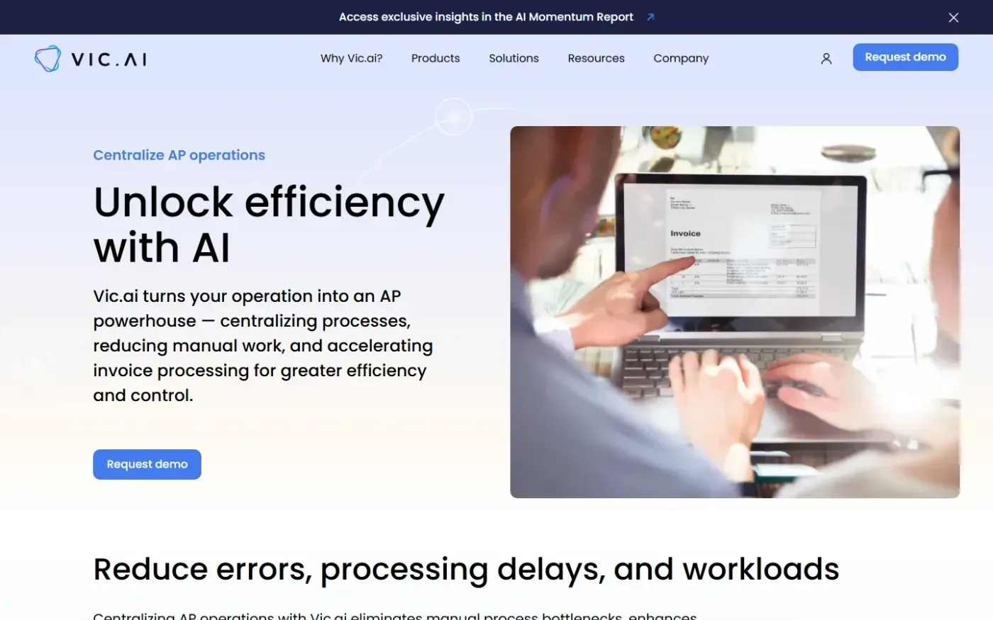 Vic — Solutions page