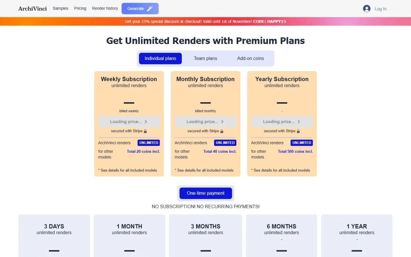 Archivinci — Pricing page