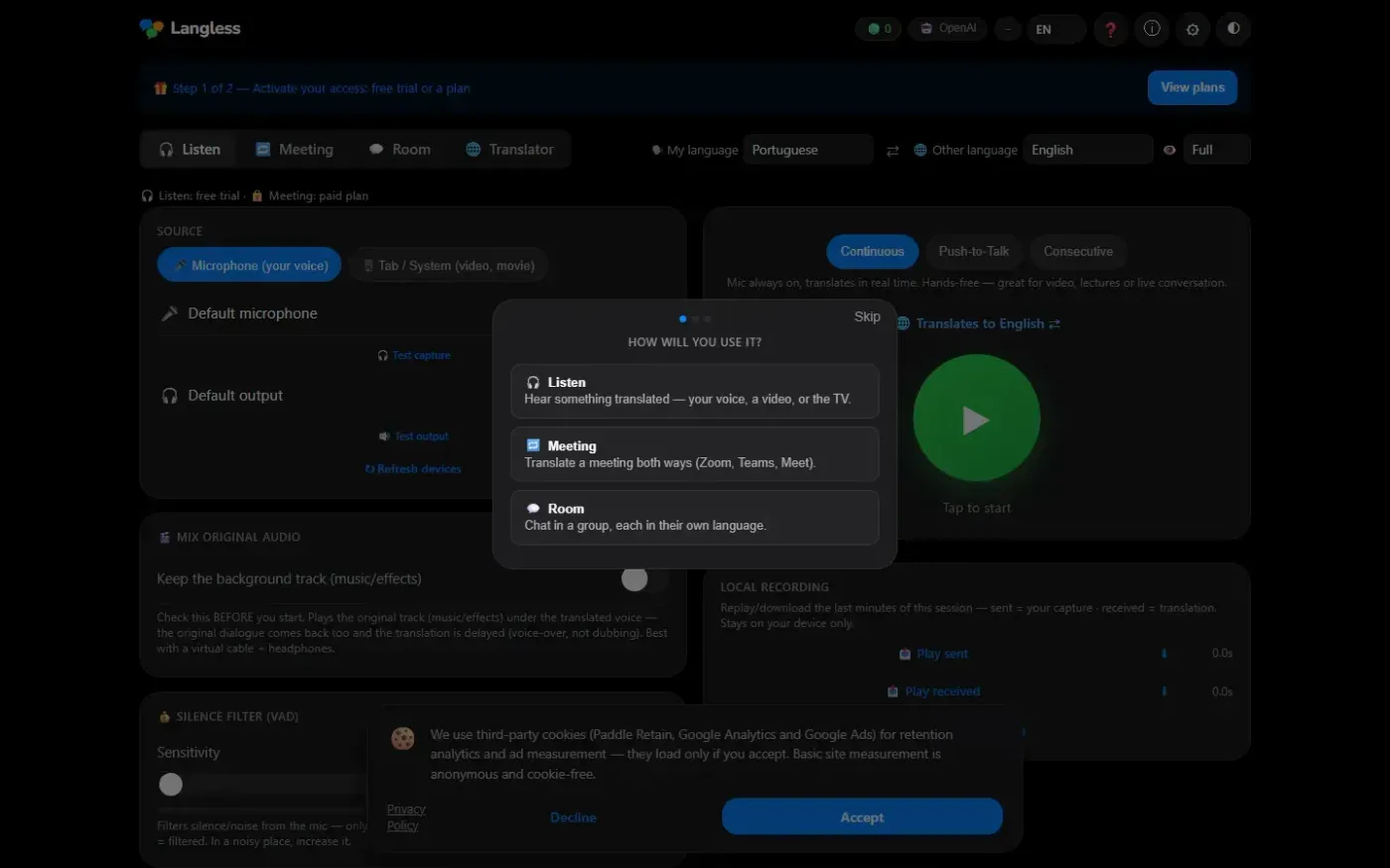 Langless — Home page
