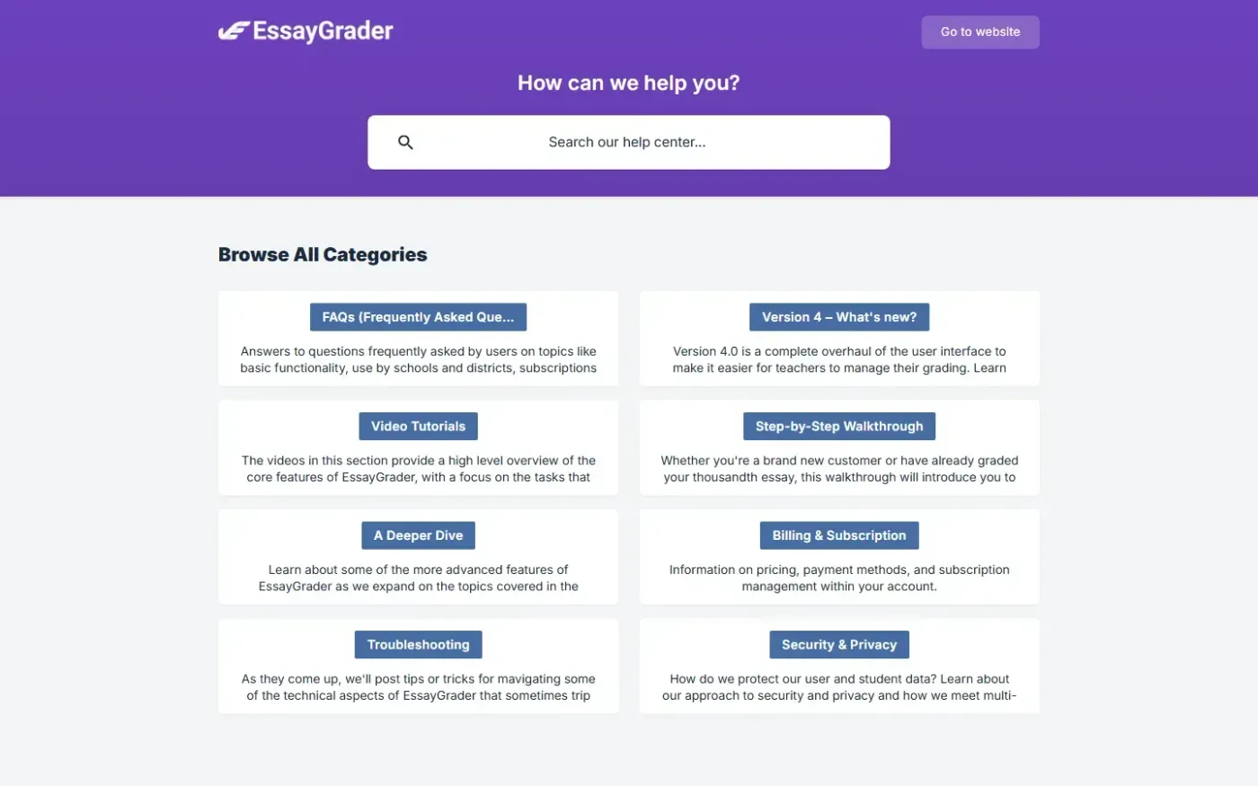 Essaygrader — Home page