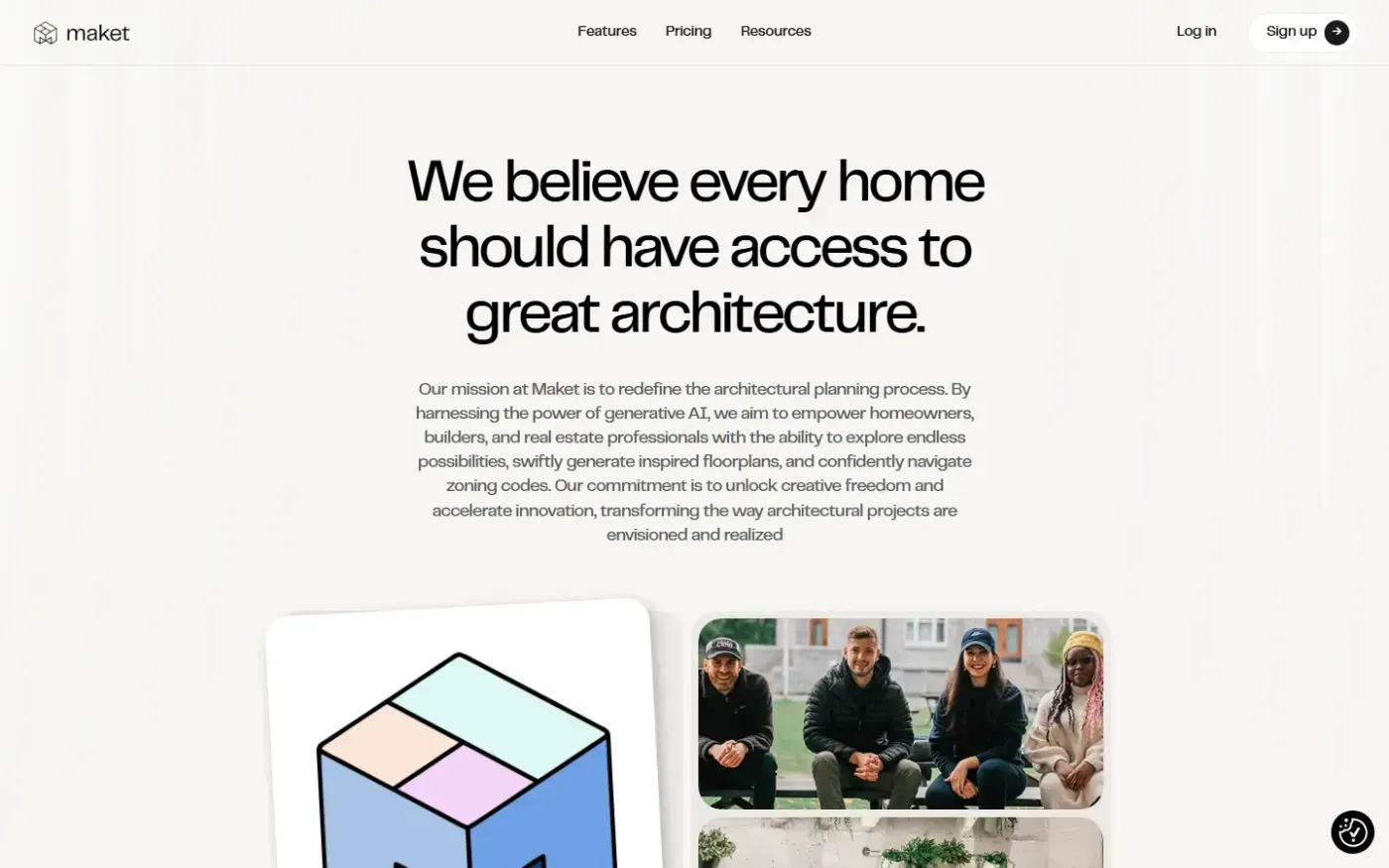 Maket — About page