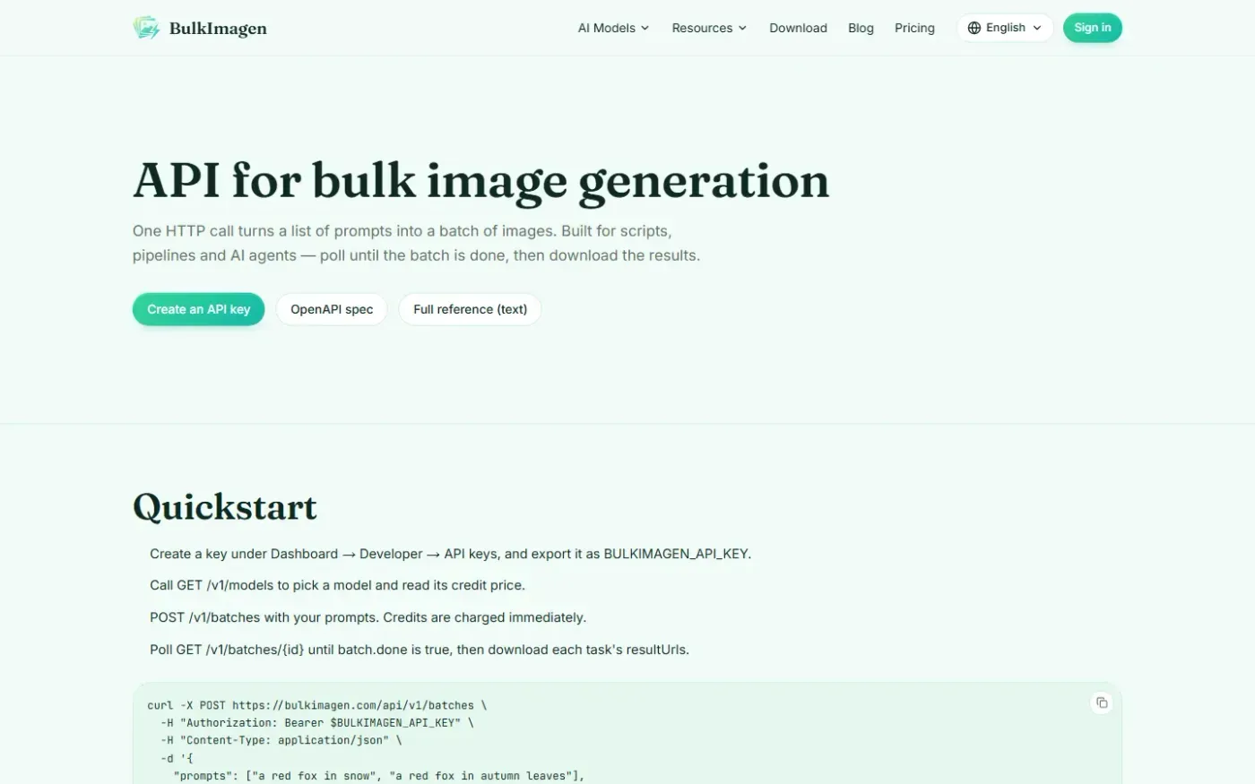 Bulkimagen — Docs page