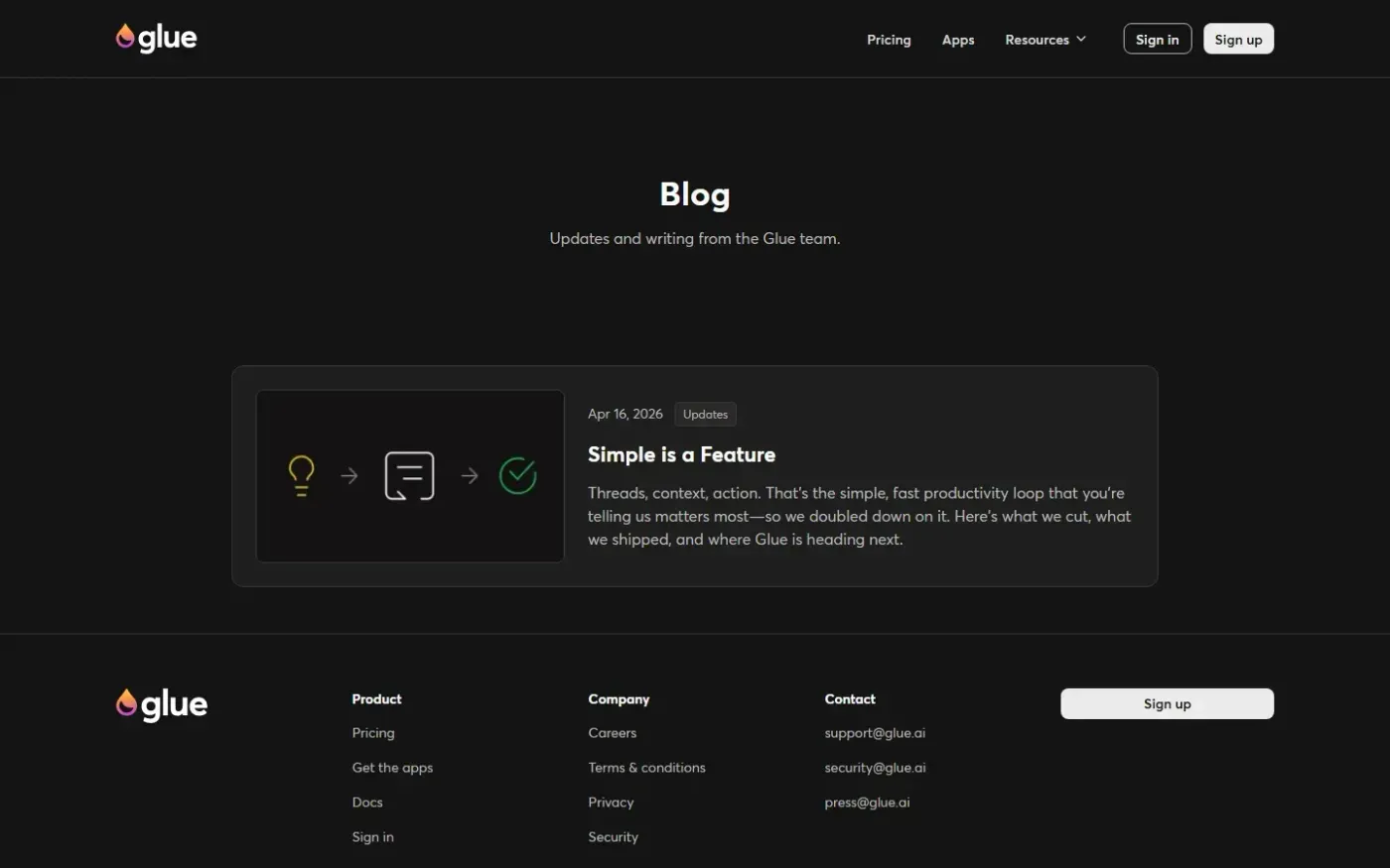 Gluegroups — Blog page