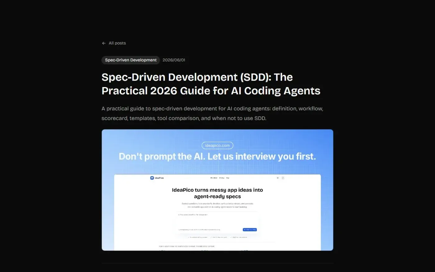 Ideapico — Blog page