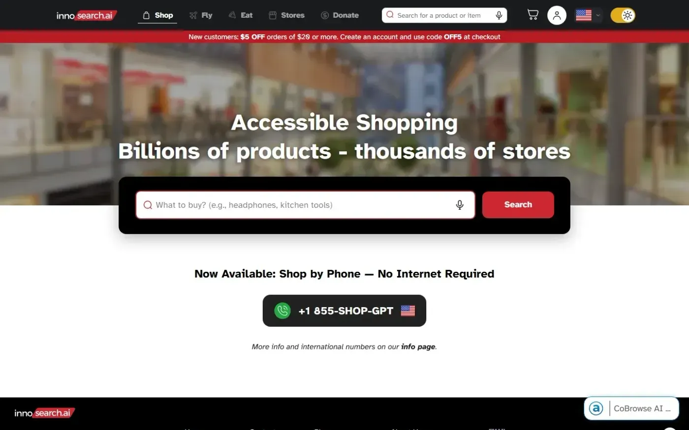 Innosearch — Shop page