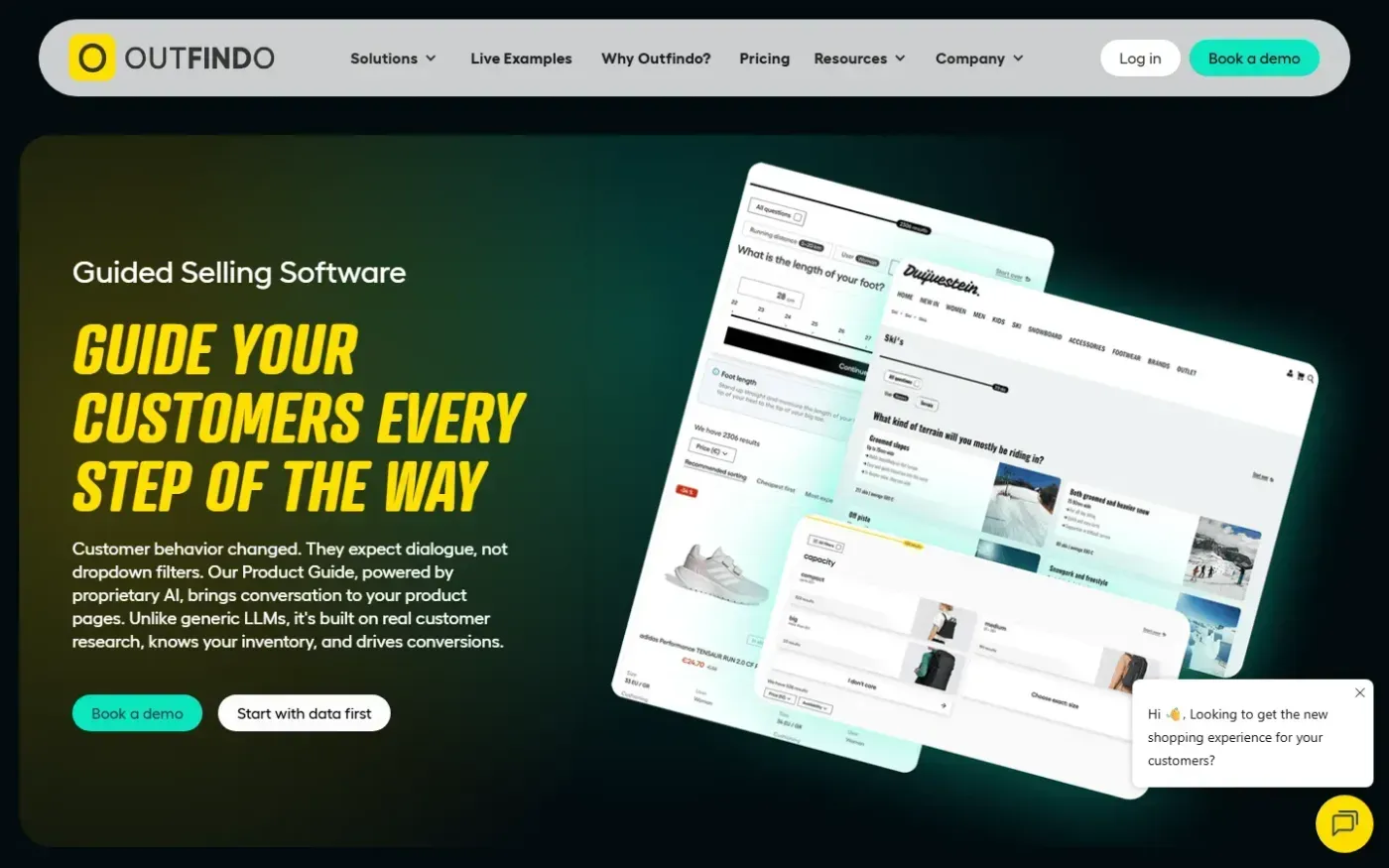 Outfindo — Products page