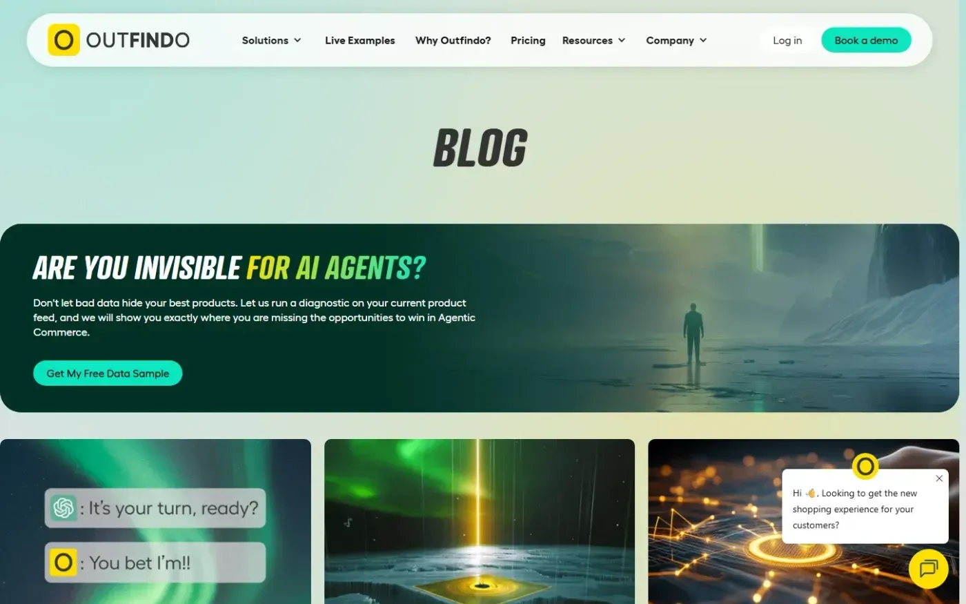 Outfindo — Blog page