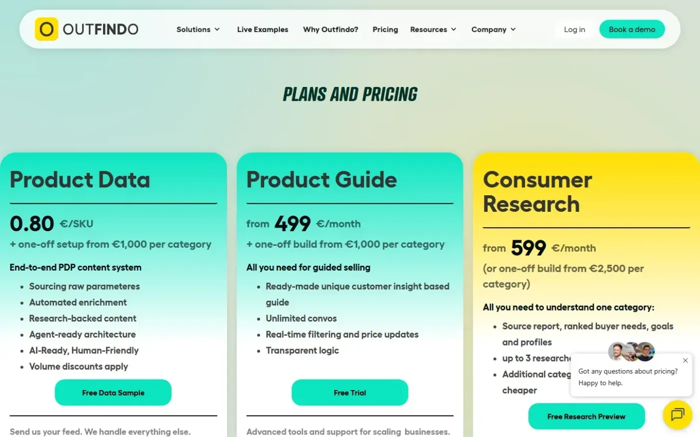 Outfindo — Resources page