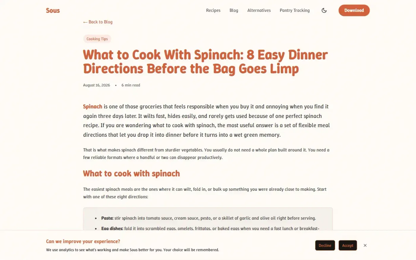 Sousapp — Blog page