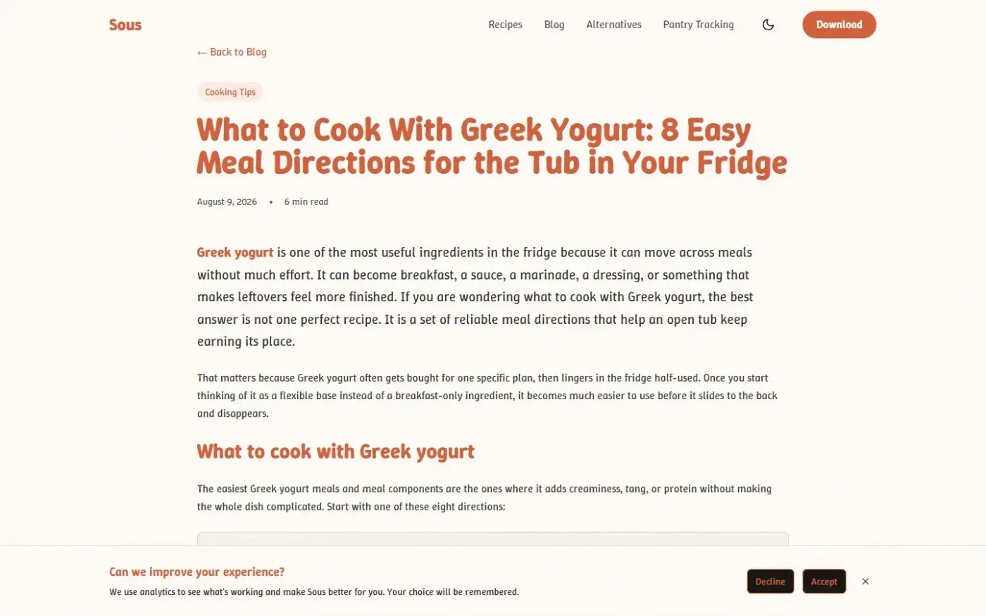 Sousapp — Blog page