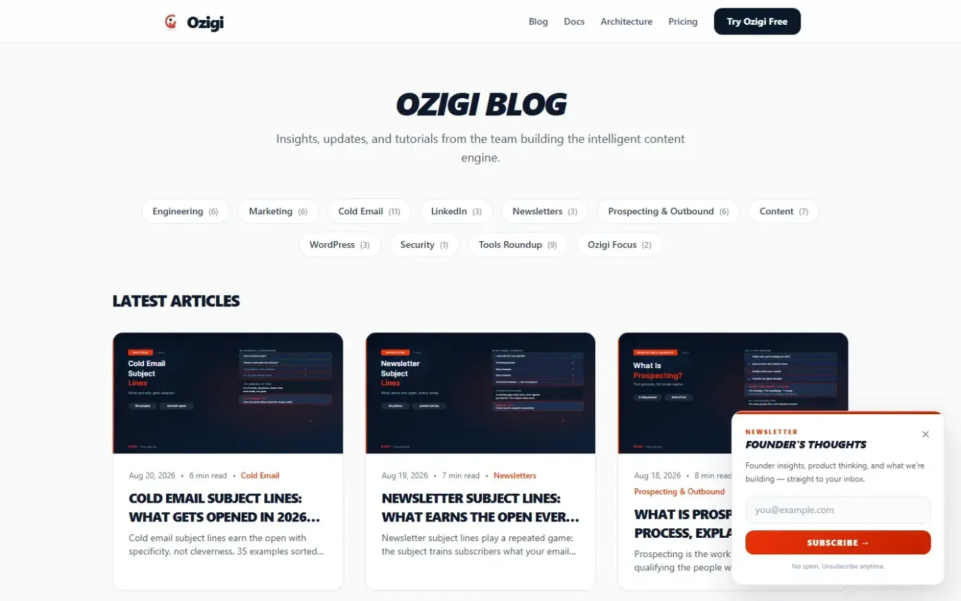 Ozigi — Blog page