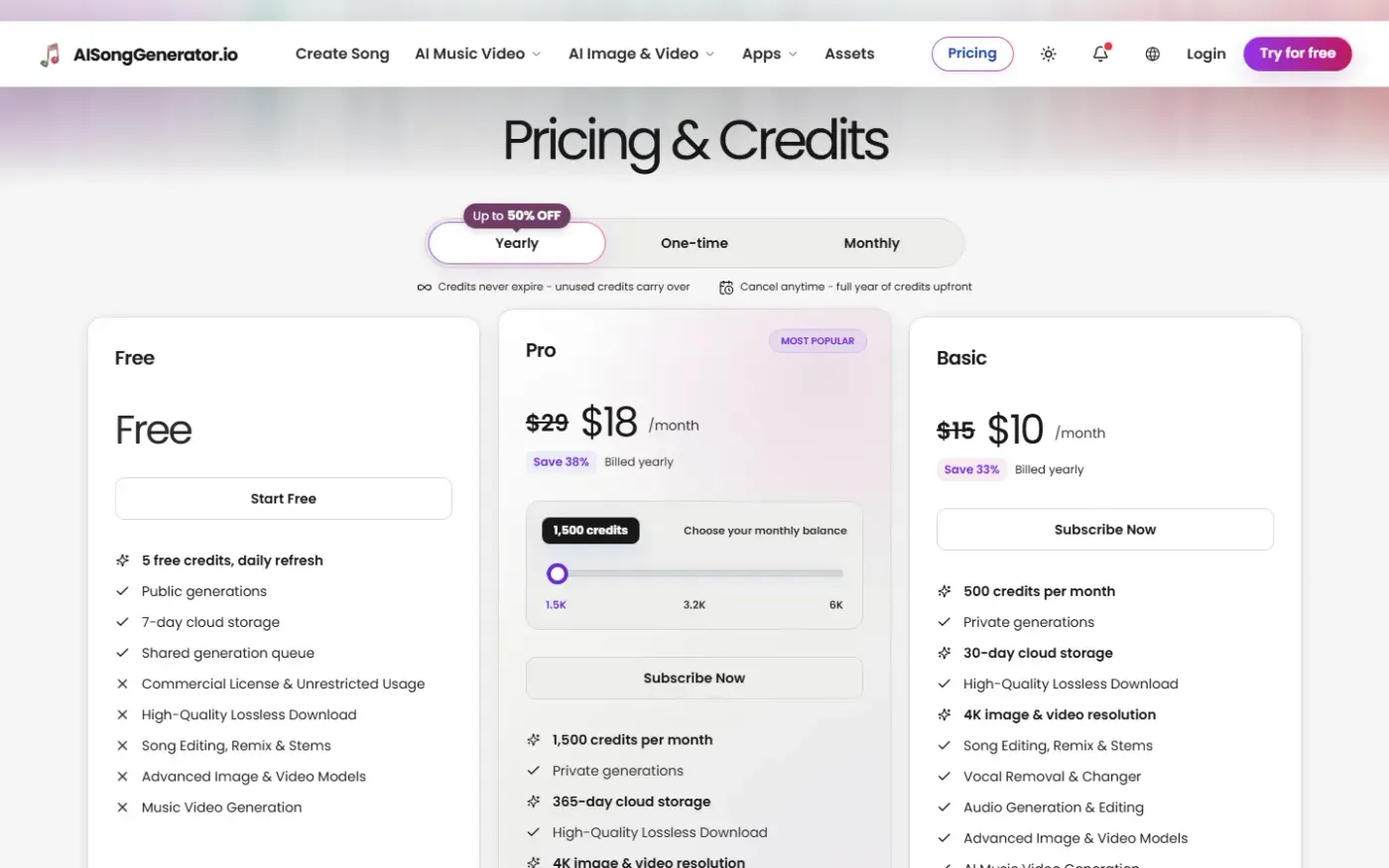 Aisonggenerator — Pricing page