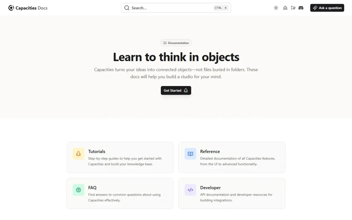 Capacities — Home page