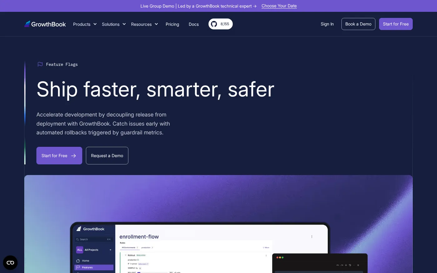 GrowthBook 5.0 — Build, ship, and improve at scale — Products page