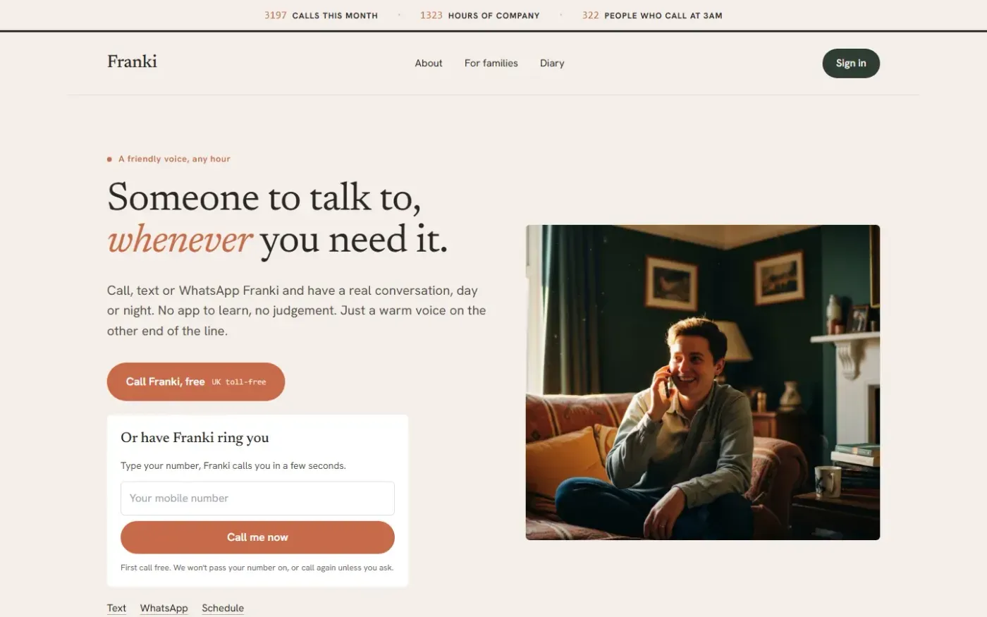 Chat-to-franki — Home page