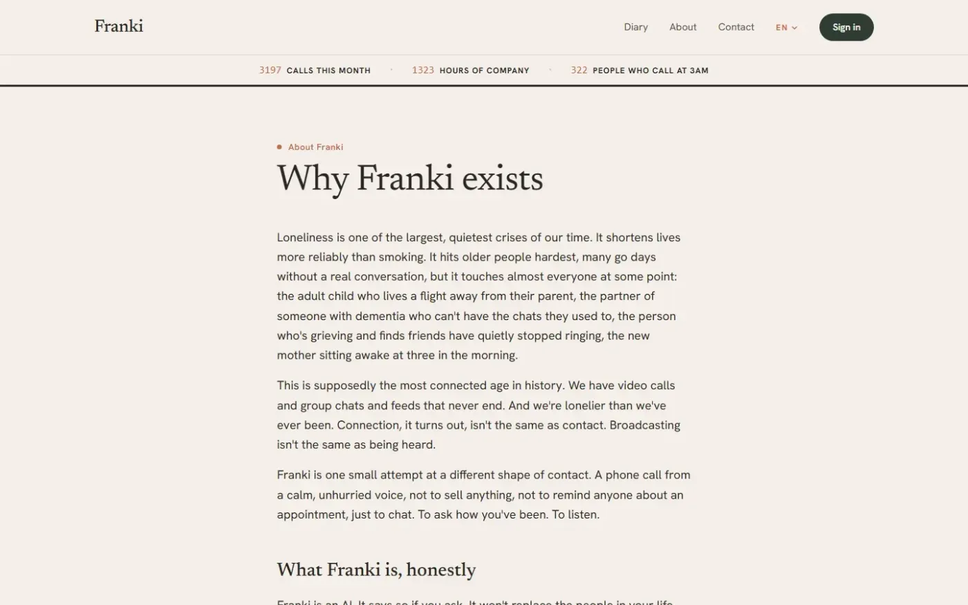 Chat-to-franki — About page