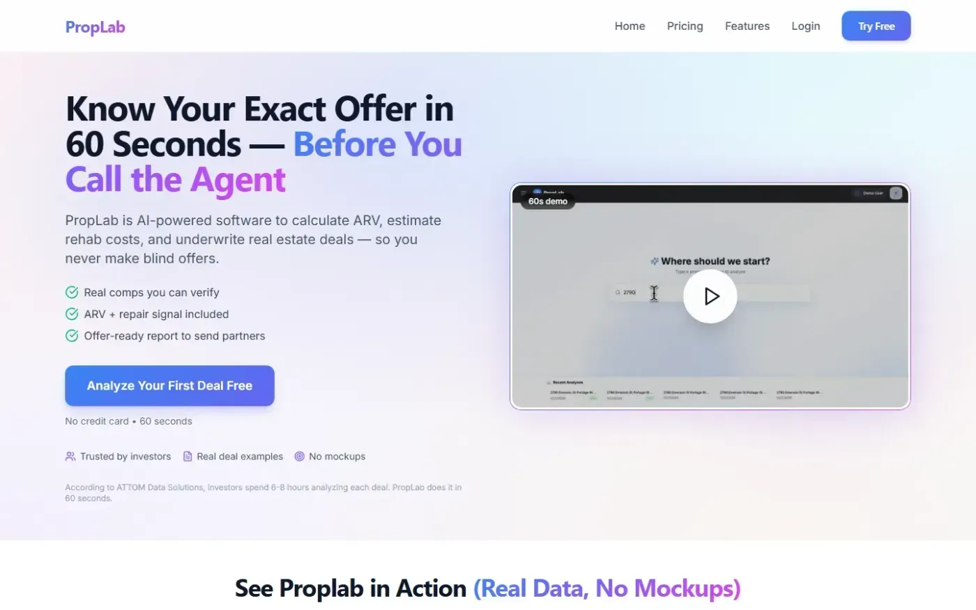 Proplab — Pricing page