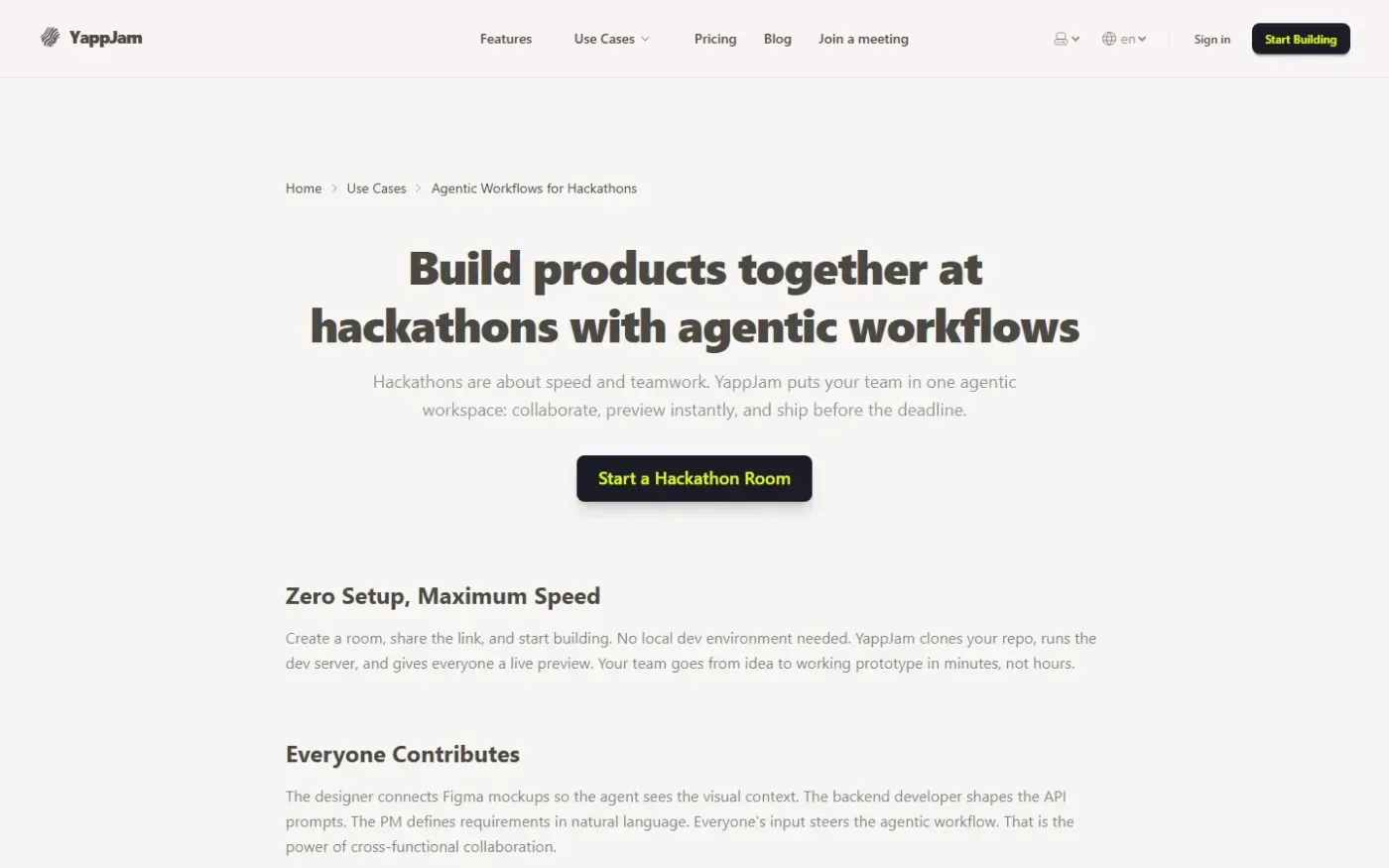 Yappjam — Use cases page