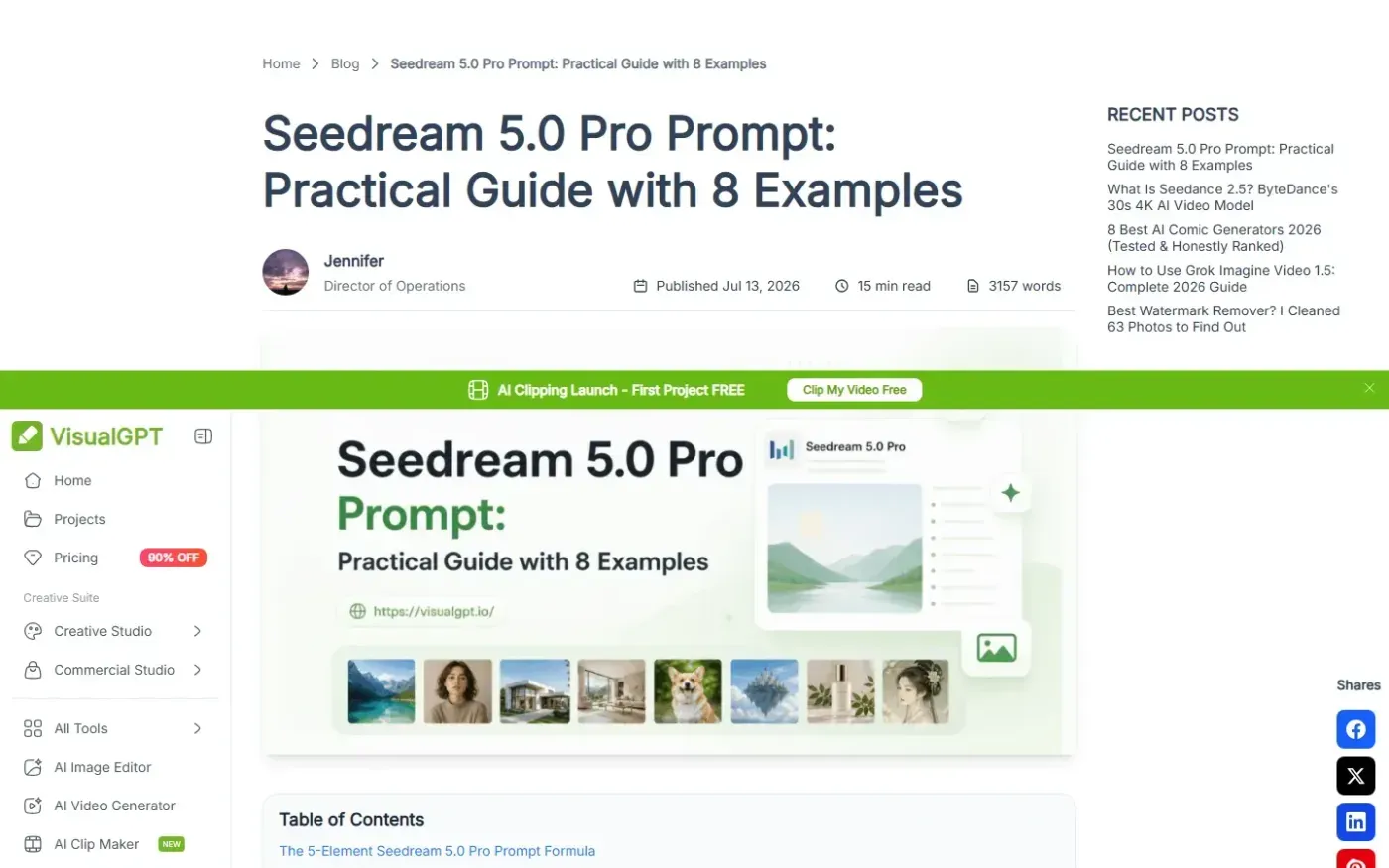 Visualgpt — Blog page