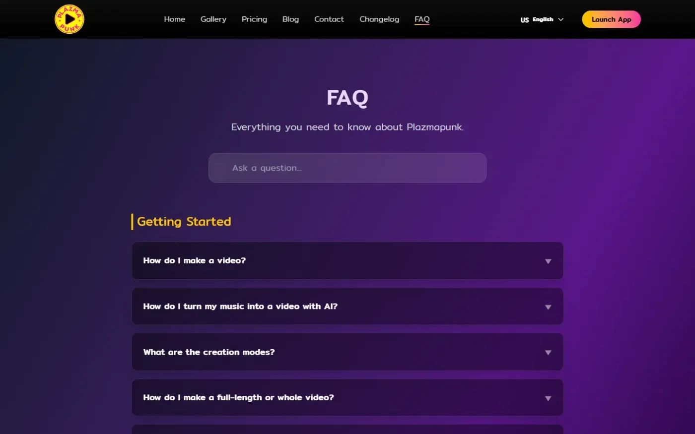 Plazmapunk — Faq page