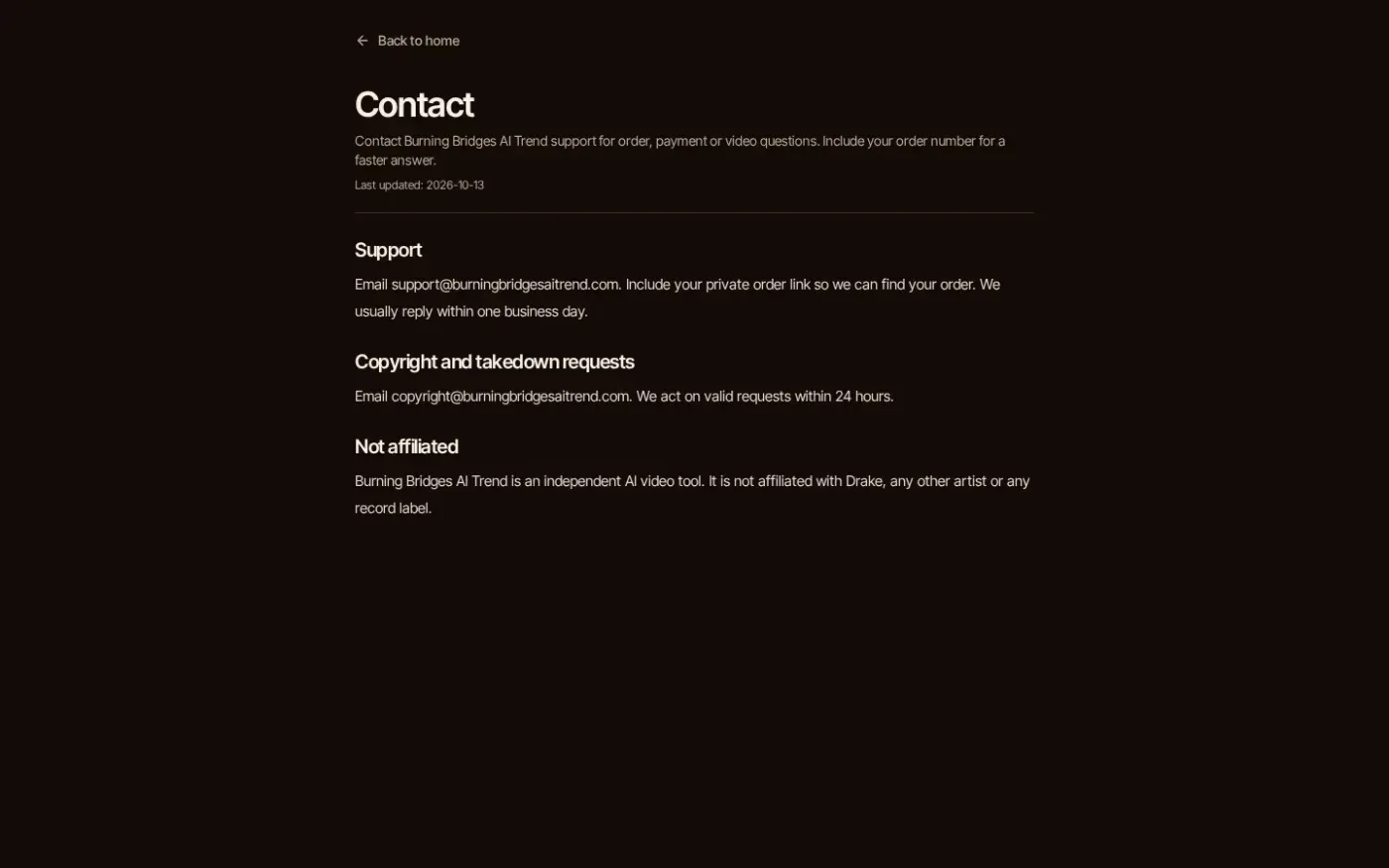 Burningbridgesaitrend — Contact page