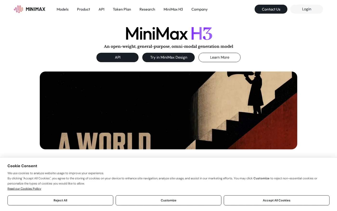MiniMax Design — Your own agent team for open-ended creation — Home page