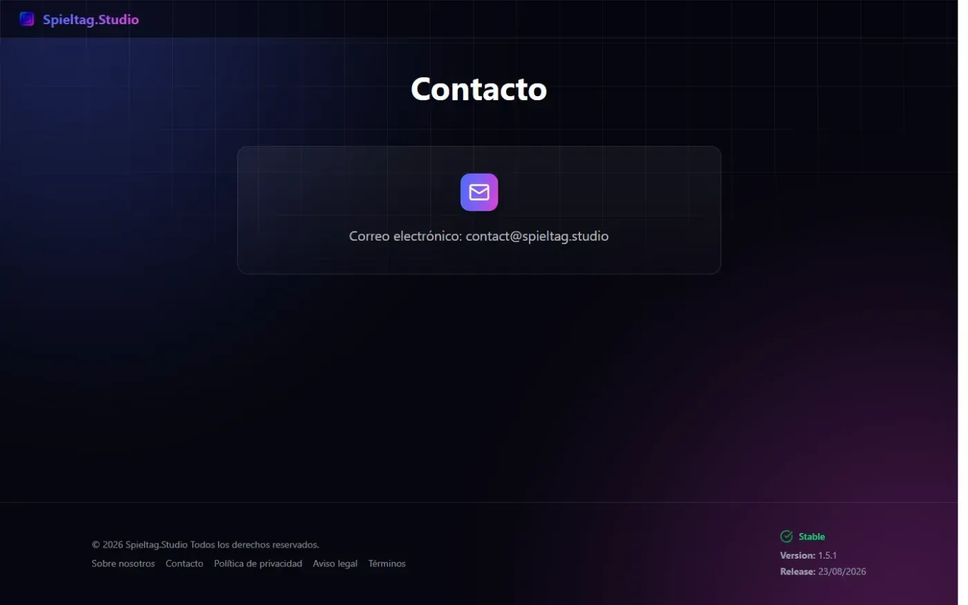 Spieltag.Studio — Professional social media graphics for amateur sports Clubs — Contact page