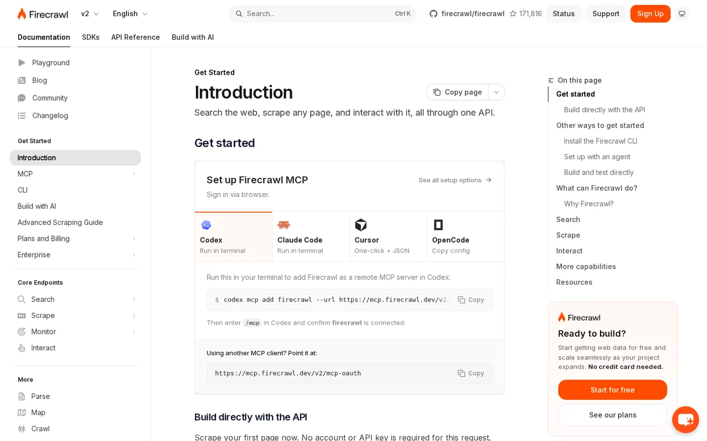 The new Firecrawl MCP — Agent-ready web context for any MCP client. — Introduction page
