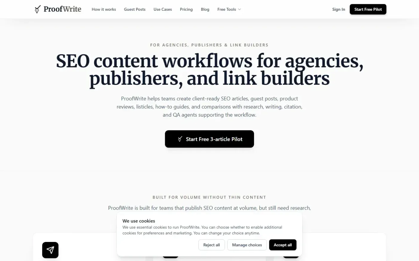 Proofwrite — Use cases page