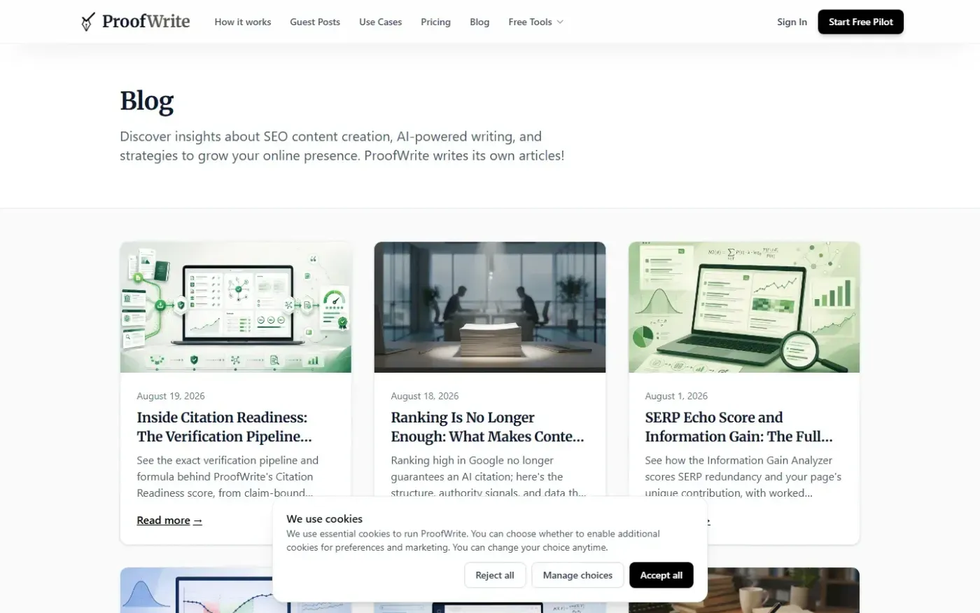 Proofwrite — Blog page