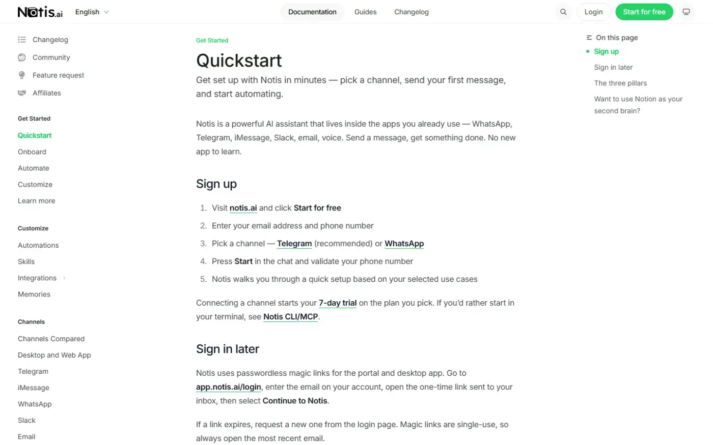 Notis — Home page