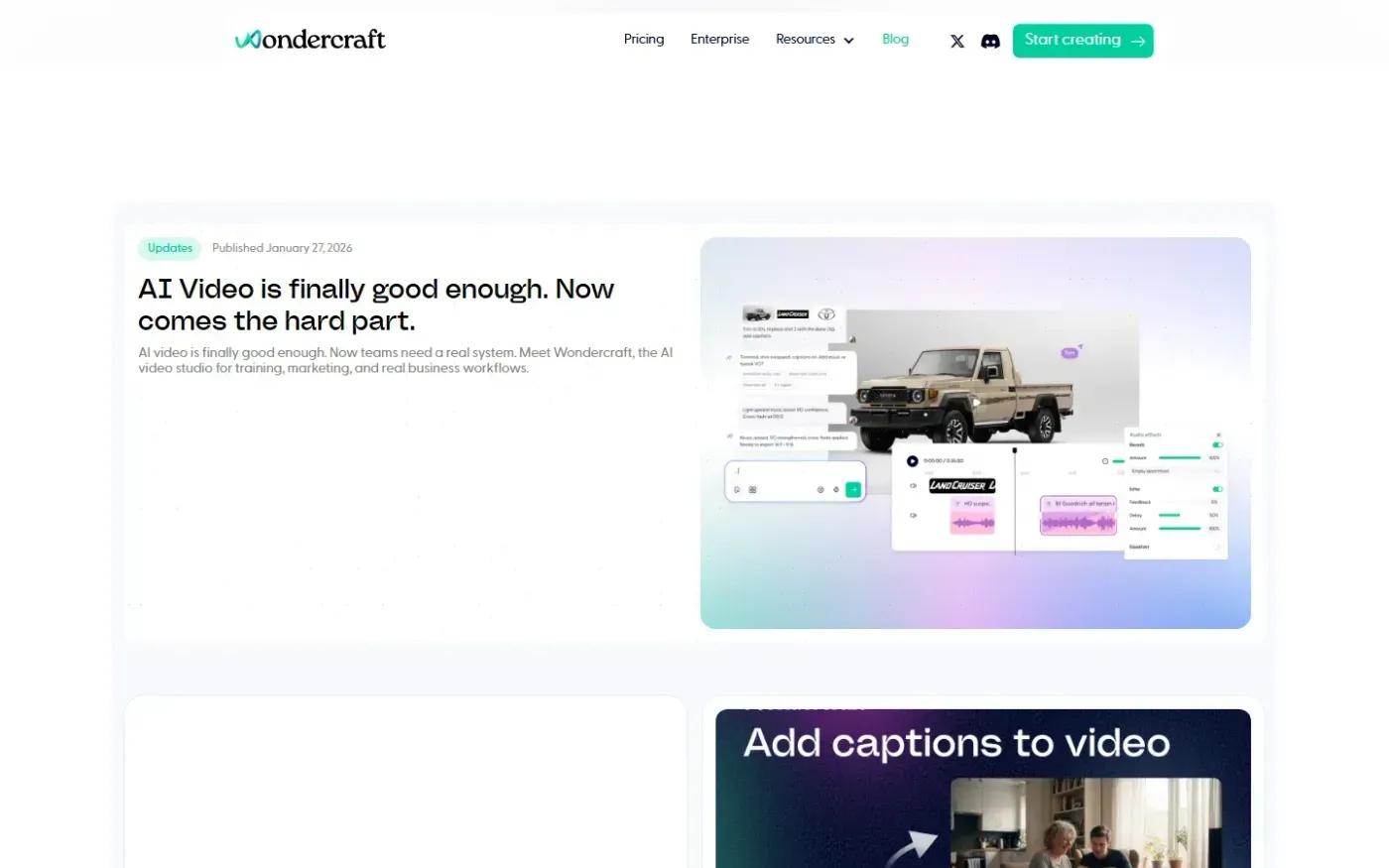 Wondercraft — Blog page