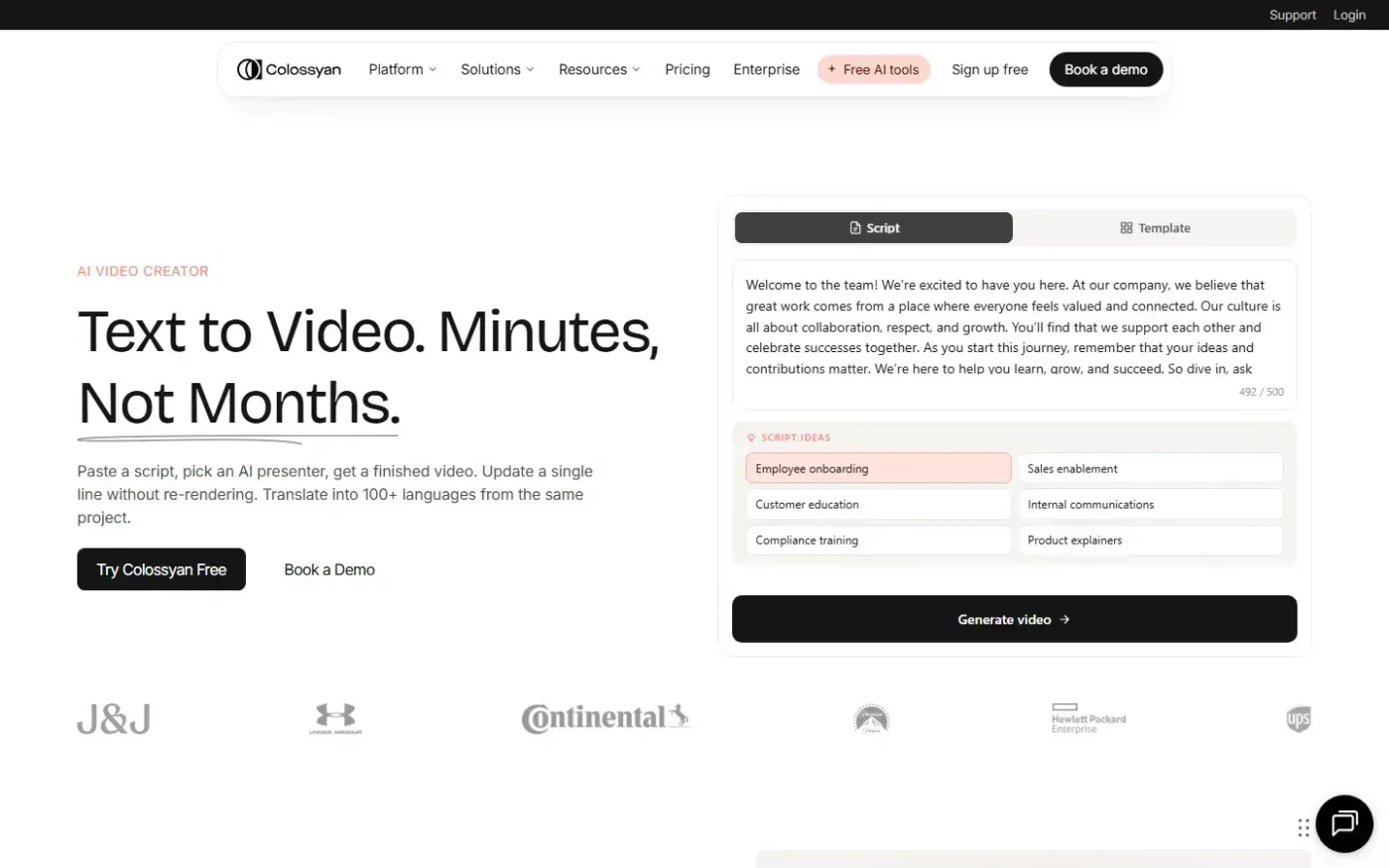 Colossyan — Features page
