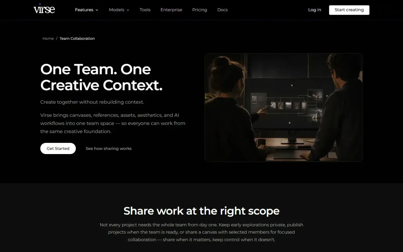 Virse — Features page